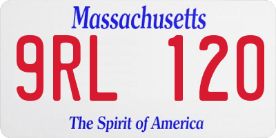 MA license plate 9RL120