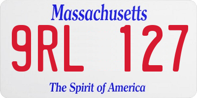 MA license plate 9RL127