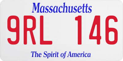 MA license plate 9RL146