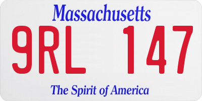 MA license plate 9RL147
