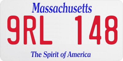 MA license plate 9RL148