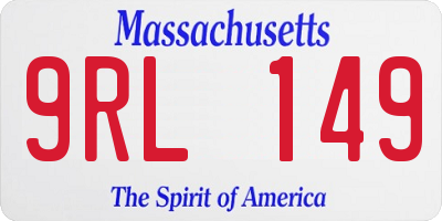 MA license plate 9RL149