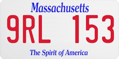 MA license plate 9RL153