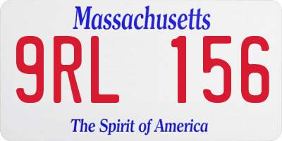 MA license plate 9RL156