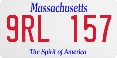 MA license plate 9RL157