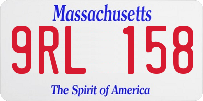 MA license plate 9RL158