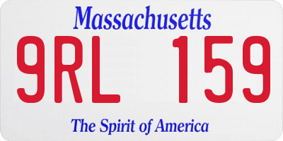 MA license plate 9RL159