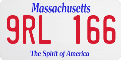 MA license plate 9RL166