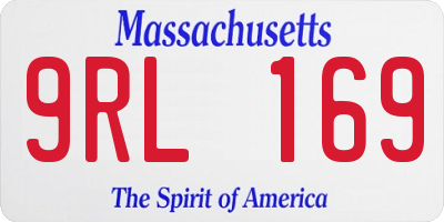 MA license plate 9RL169