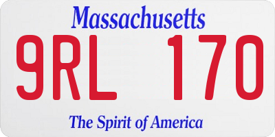 MA license plate 9RL170