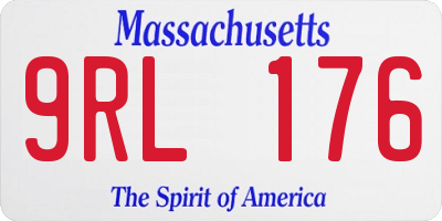 MA license plate 9RL176