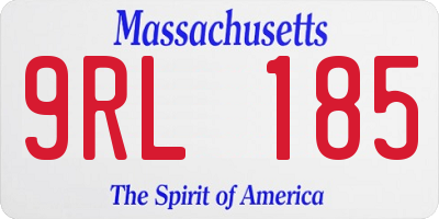 MA license plate 9RL185