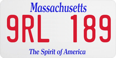 MA license plate 9RL189