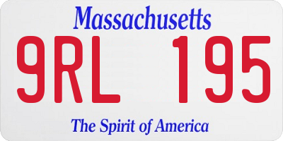 MA license plate 9RL195