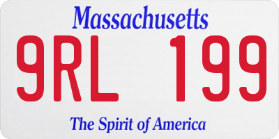 MA license plate 9RL199