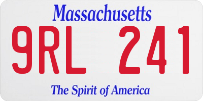 MA license plate 9RL241