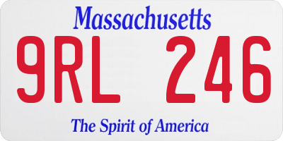 MA license plate 9RL246