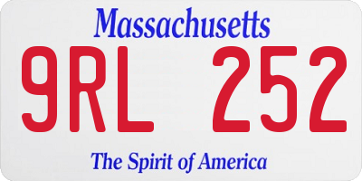 MA license plate 9RL252