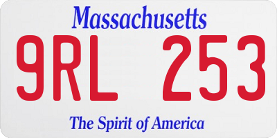 MA license plate 9RL253