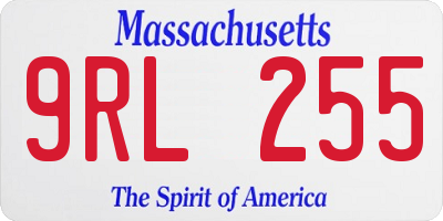MA license plate 9RL255