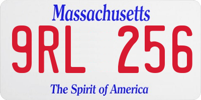 MA license plate 9RL256