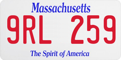 MA license plate 9RL259