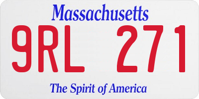MA license plate 9RL271