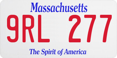 MA license plate 9RL277