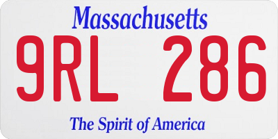 MA license plate 9RL286