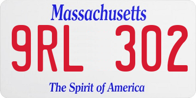 MA license plate 9RL302