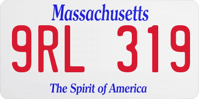 MA license plate 9RL319