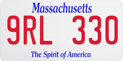 MA license plate 9RL330