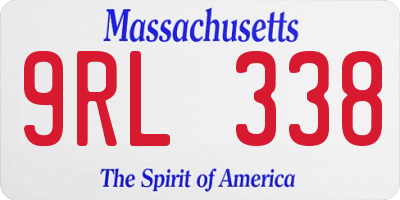 MA license plate 9RL338