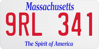 MA license plate 9RL341
