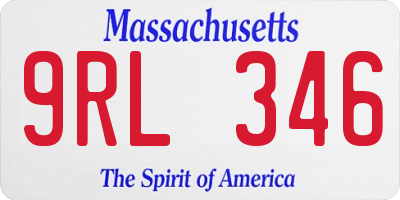 MA license plate 9RL346