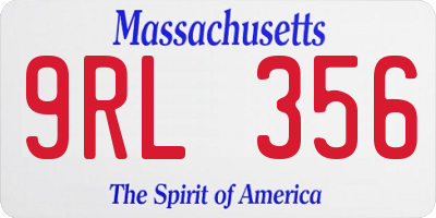 MA license plate 9RL356