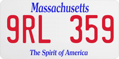 MA license plate 9RL359