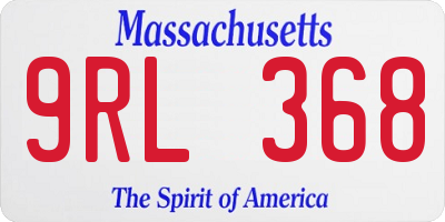 MA license plate 9RL368