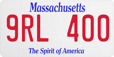 MA license plate 9RL400