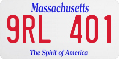 MA license plate 9RL401