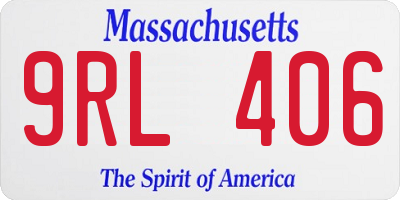 MA license plate 9RL406