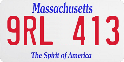 MA license plate 9RL413
