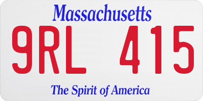 MA license plate 9RL415
