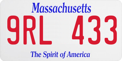 MA license plate 9RL433