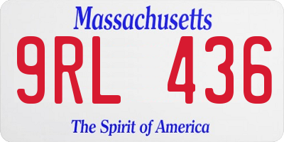 MA license plate 9RL436