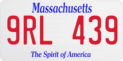 MA license plate 9RL439