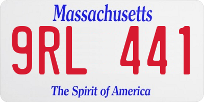 MA license plate 9RL441