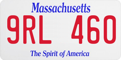 MA license plate 9RL460