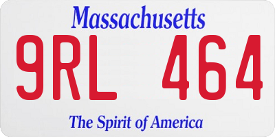 MA license plate 9RL464