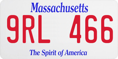 MA license plate 9RL466